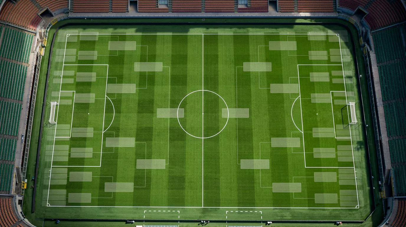Schematische weergave van de 12 WK 2026 groepen met kwalificatiepaden